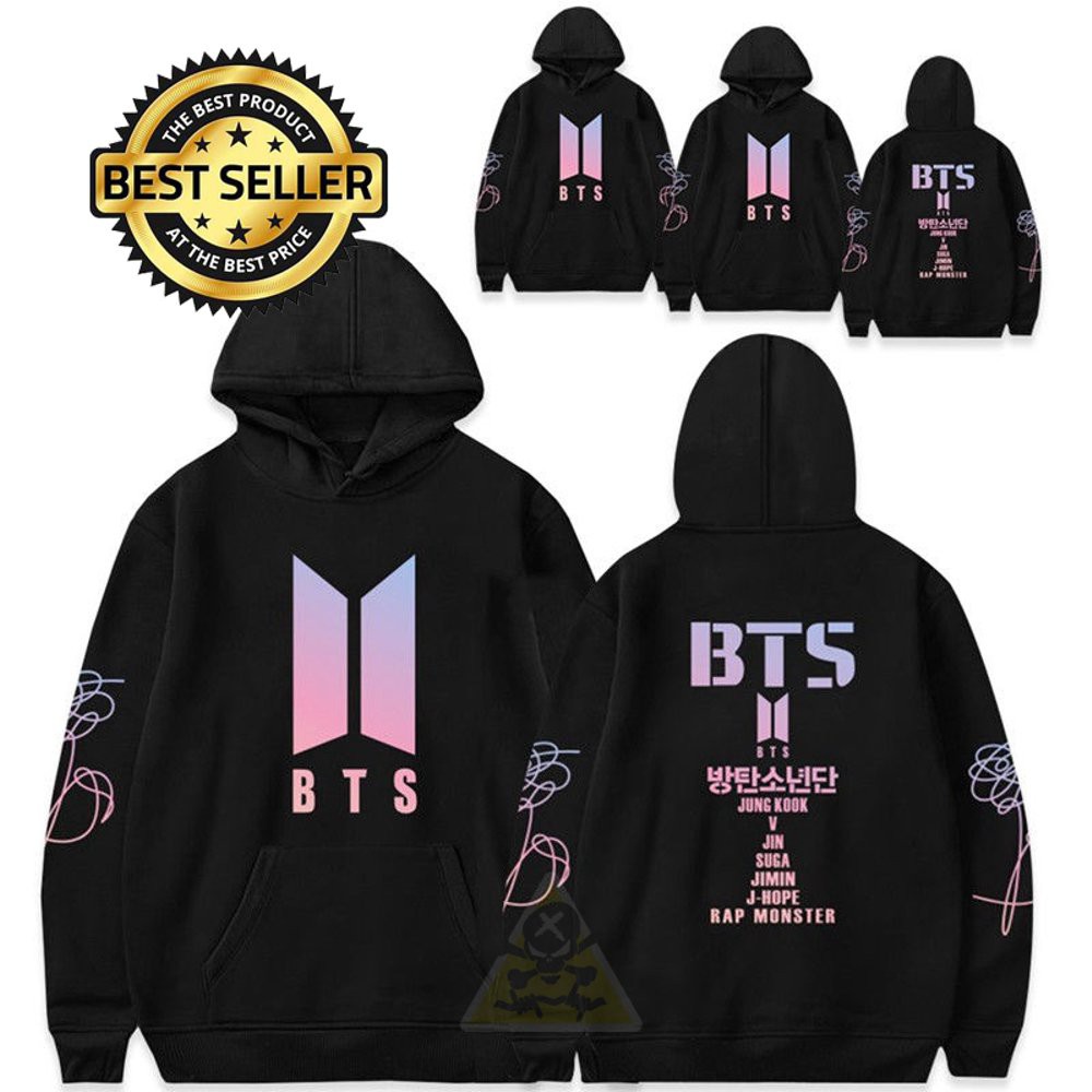 Sweater BTS Pink Love Yourself Fleece Teball Bisa (COD)