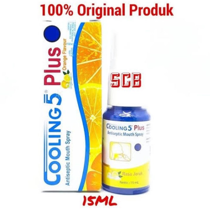 ORIGINAL COOLING 5 JERUK 15 ML / OBAT SAKIT GIGI SARIAWAN SPRAY COLING FIVE RASA JERUK