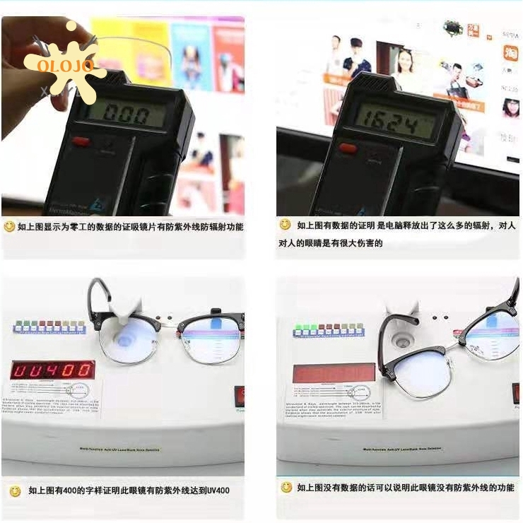 Kacamata anti-radiasi Lensa yang dapat diganti Kacamata komputer  olo