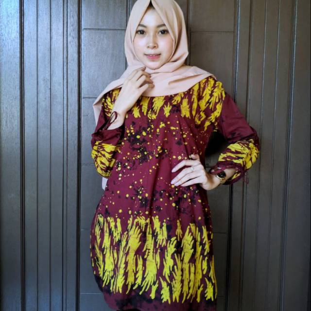 Baju tunik batik/baju tunik hijab/primis busui/tunik