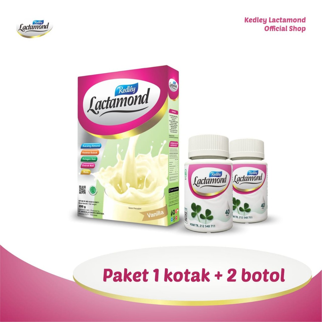 KEDLEY LACTAMOND Paket 1 kotak + 2 botol | Bundling Booster ASI | Terbaru