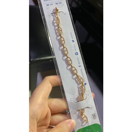 GELANG UBS GOLD FASHION DEWASA WANITA EMAS ASLI KASANDRA KADAR 375/8K