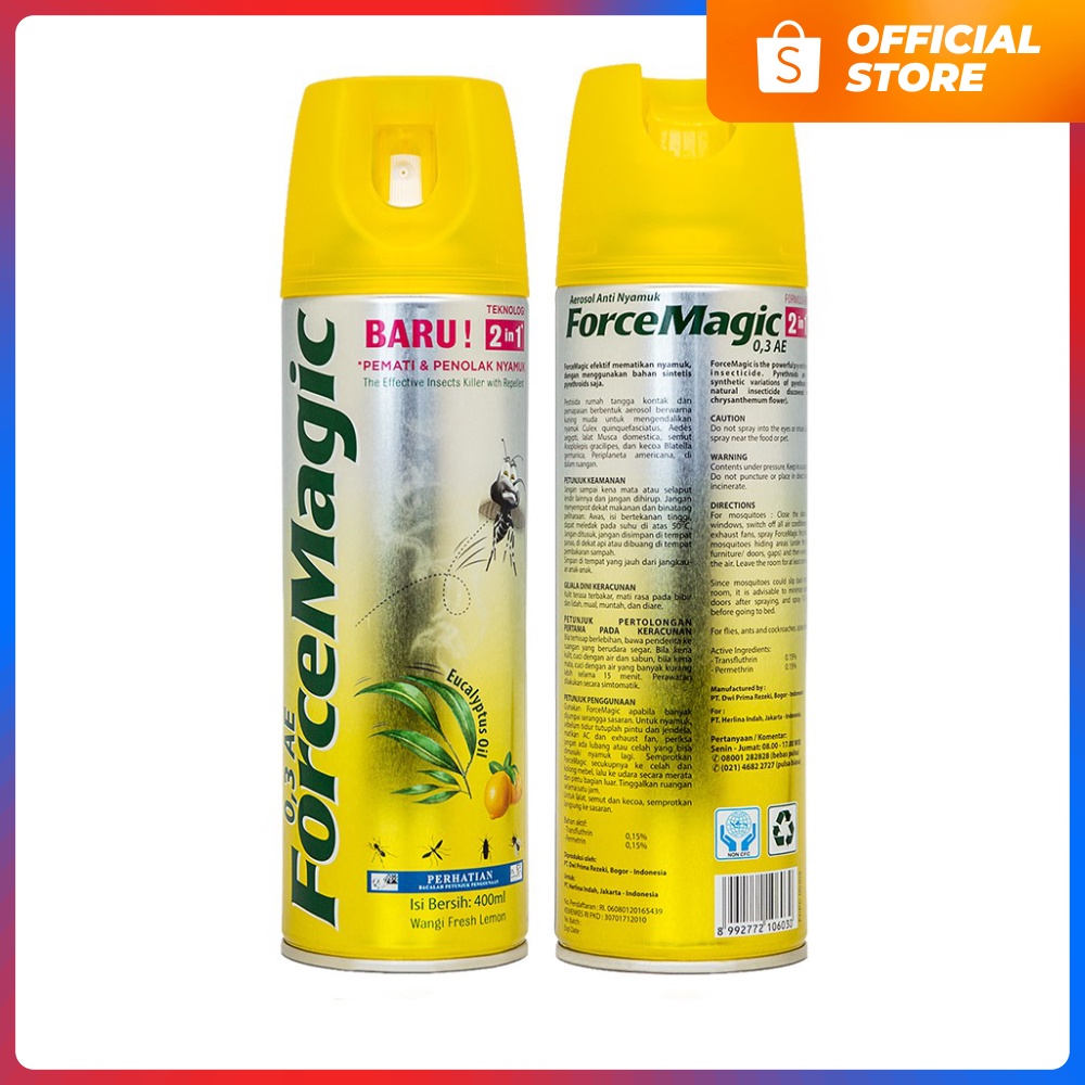 FORCE MAGIC - Semprotan Nyamuk 400ml | Anti Nyamuk | Obat Nyamuk Spray