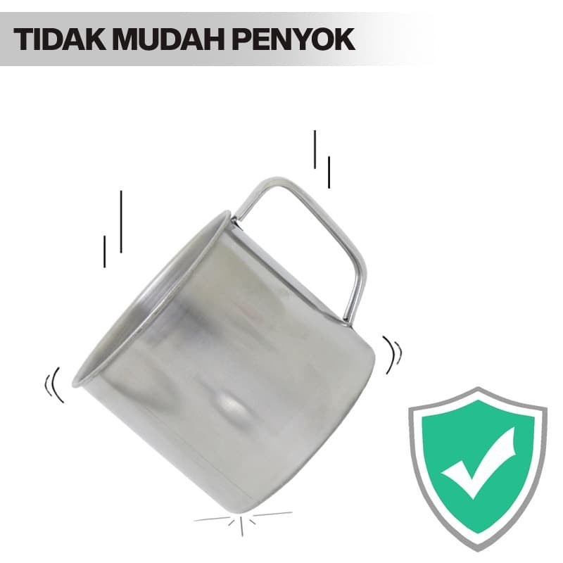 [BISA COD] PROMO Mug Stainless Tutup Cangkir Kopi Cangkir Teh Cangkir Minum Wadah Tahan Panas Murah Terjangkau