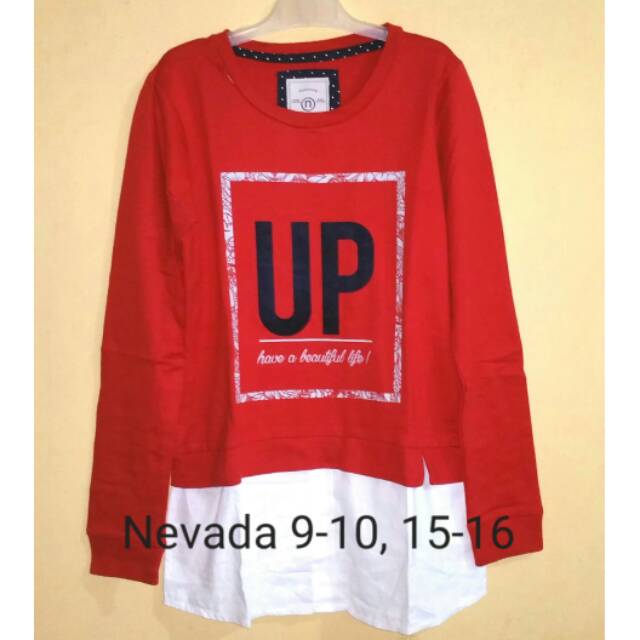 Kaos semi sweater Nevada kids anak cewek