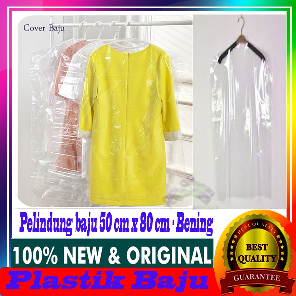 Jual 1pcs Plastik Baju Plastik Pelindung Baju Mika 55 Cm X 80 Cm Cover Baju Mika Pvc Bening 3029