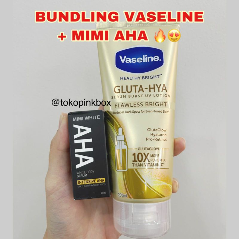 Ready BUNDLING Vaseline + Mimi Aha Serum