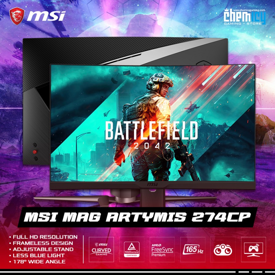 MSI MAG Artymis 274CP 27inch 165Hz FreeSync Curved Gaming Monitor