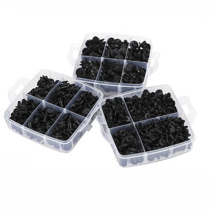 OTOHEROES Baut Rivet Mobil Universal Car Pin Fasteners 620PCS - CA03 - Hitam