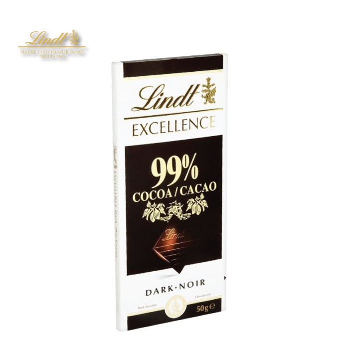 

COKELAT- LINDT EXCELLENCE DARK CHOCOLATE 99% -COKELAT.