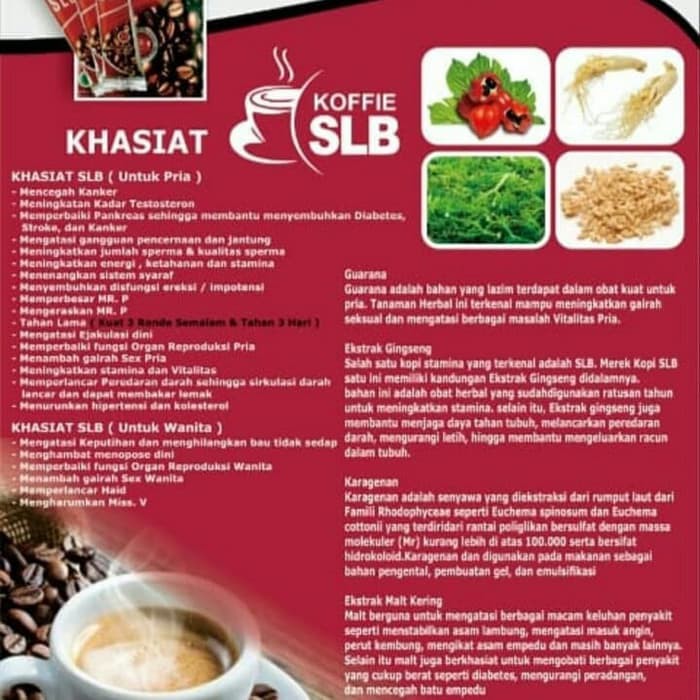 SLB KOPI SLB KOPI SEHAT LAHIR BATIN KOFFIE SLB PENAMBAH STAMINA COFFE VITALITAS 1 box isi 10 sachet