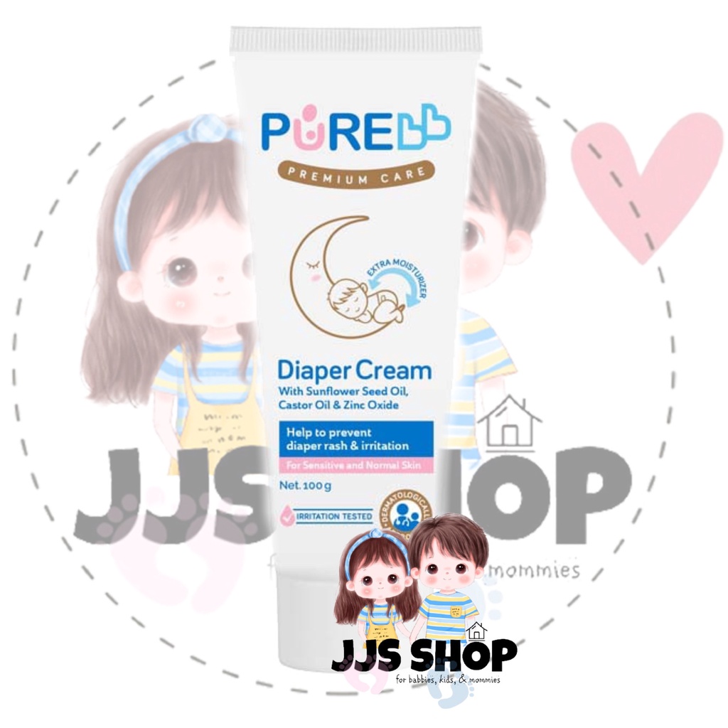 PURE BB PUREBB BABY DIAPER CREAM / KRIM CEGAH RUAM POPOK 100GR