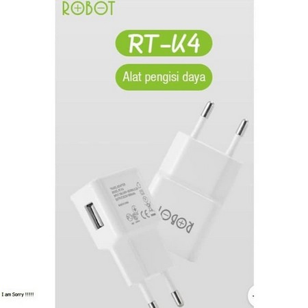 Batok Charger / Travel Adapter Robot RT-K4 Fast Charging  (Per Pcs)