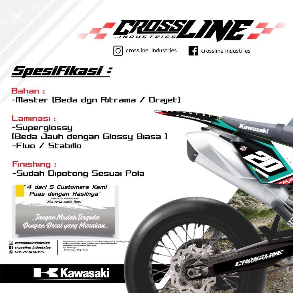 Decal KLX BF Tosca Orange keren Murah dan Terlengkap