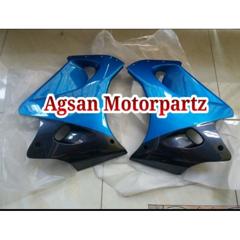 Feiring Fairing Fering Samping Ninja Rr Old Warna Biru  Dan Sambungan Fairing Bawah warna biru
