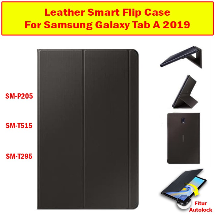 Samsung Galaxy Tab A 2019 8 P205 T295 10 T515 Magnetic Smart Flip Leather Book Cover Case Casing Shopee Indonesia