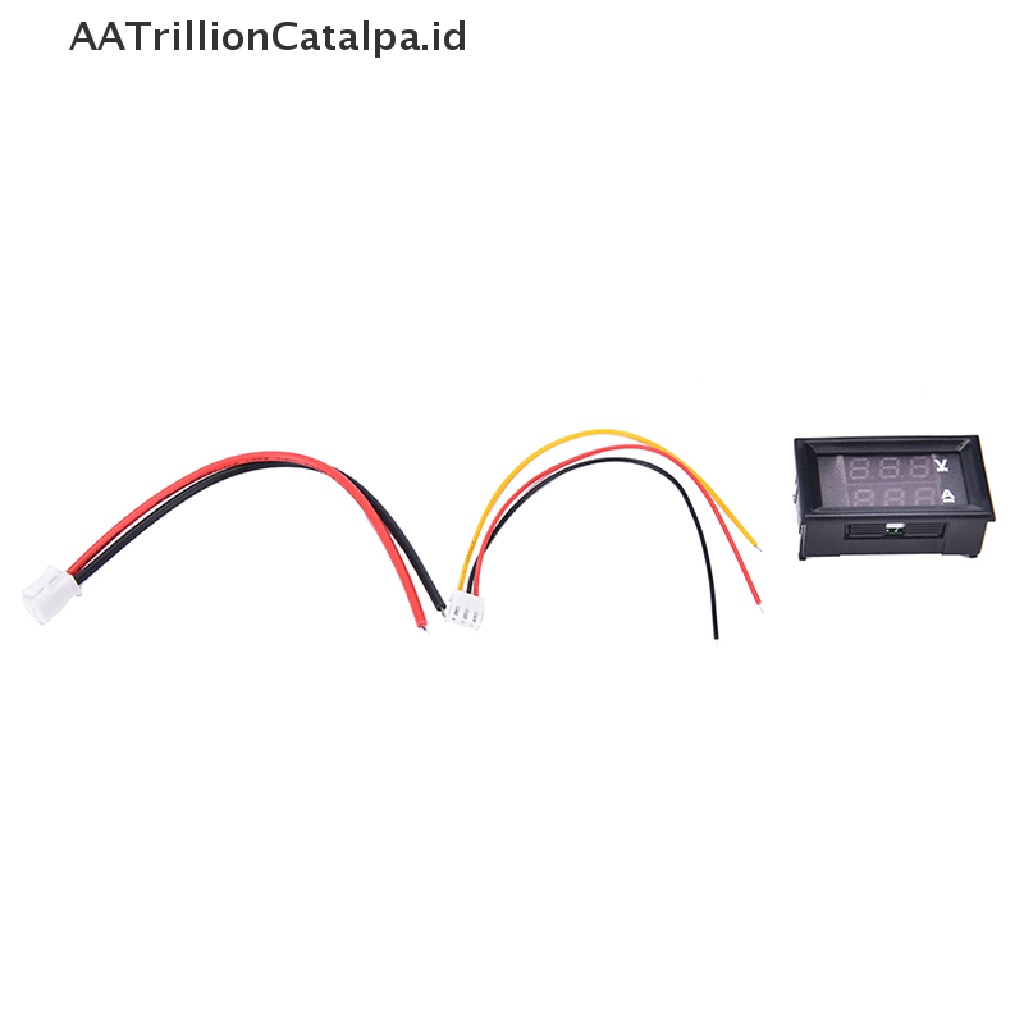 Voltmeter Ammeter Tegangan Digital DC 0-100V 10A Dual LED