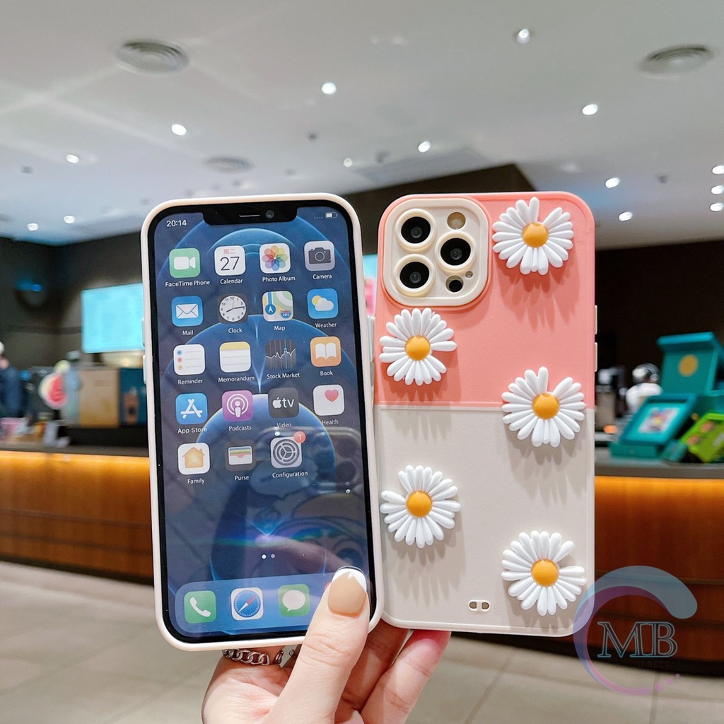 CASE FYP 2IN1 BUNGA DAISY 3D FOR IPHONE 6 6S 6+ 6S+ 7 8 SE 8+ 7+ X XS MAX MB3752