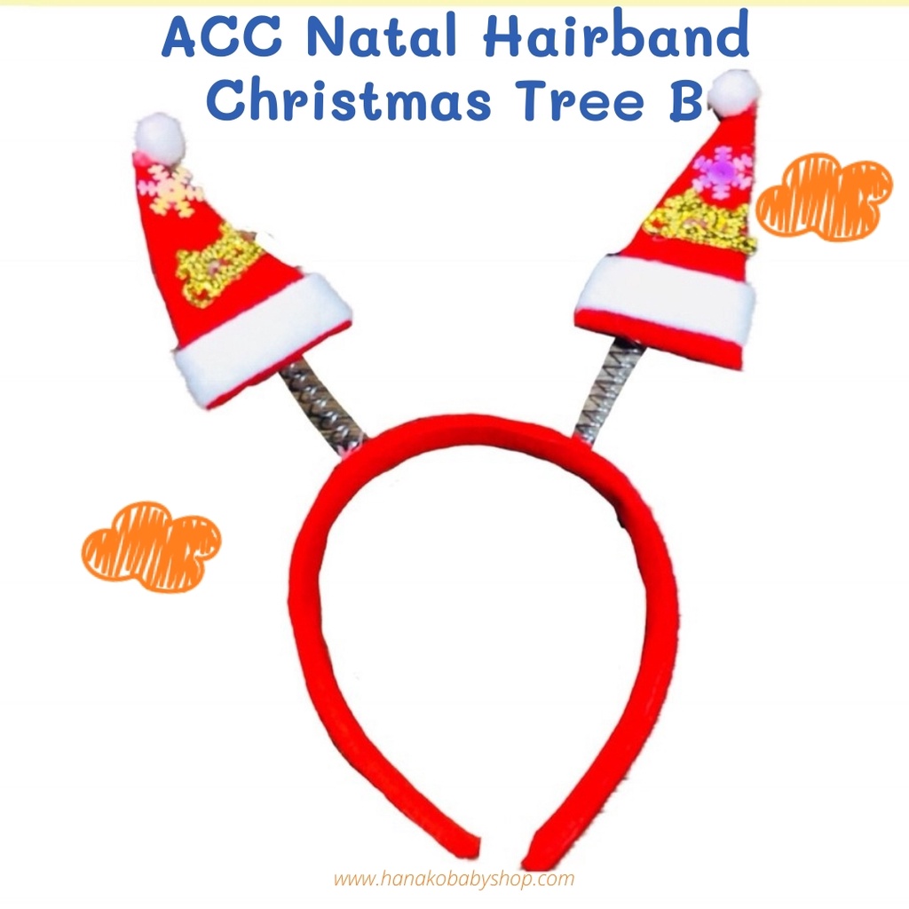 Aksesoris Natal Anak Jepitan, Bandana / Acc Natal