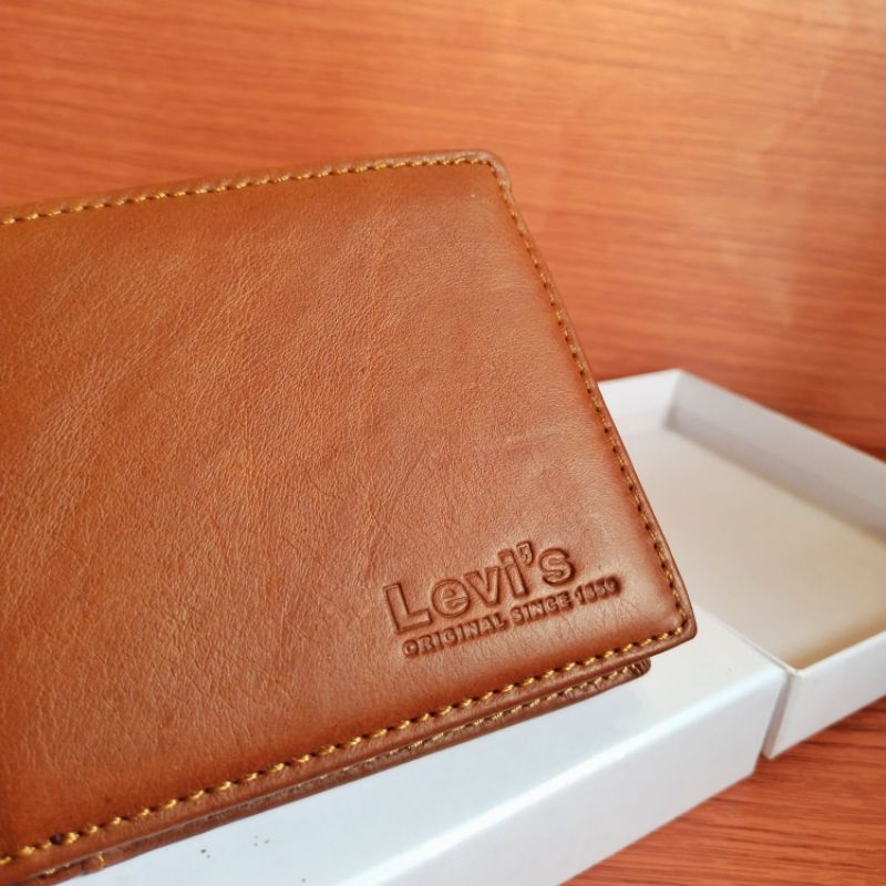 Dompet pria kulit asli leather dompet full kulit Natural premium Dompet Kulit Asli Levi's Dompet kulit Lipat Pendek