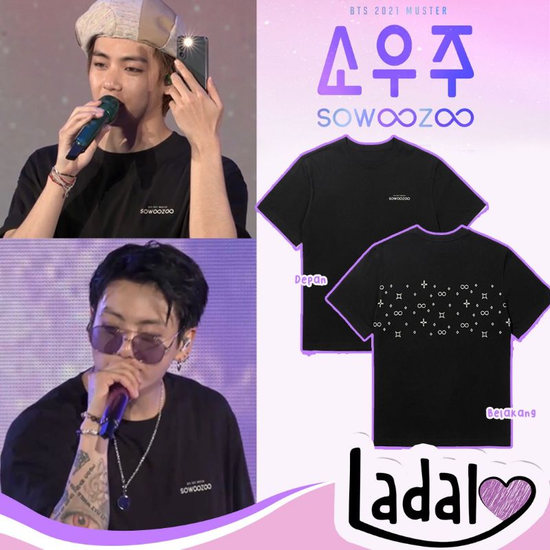 BTS Muster Sowoozoo Tshirt Unofficial Taehyung Jungkook Jhope Jin Suga - Lengan Pendek  Panjang