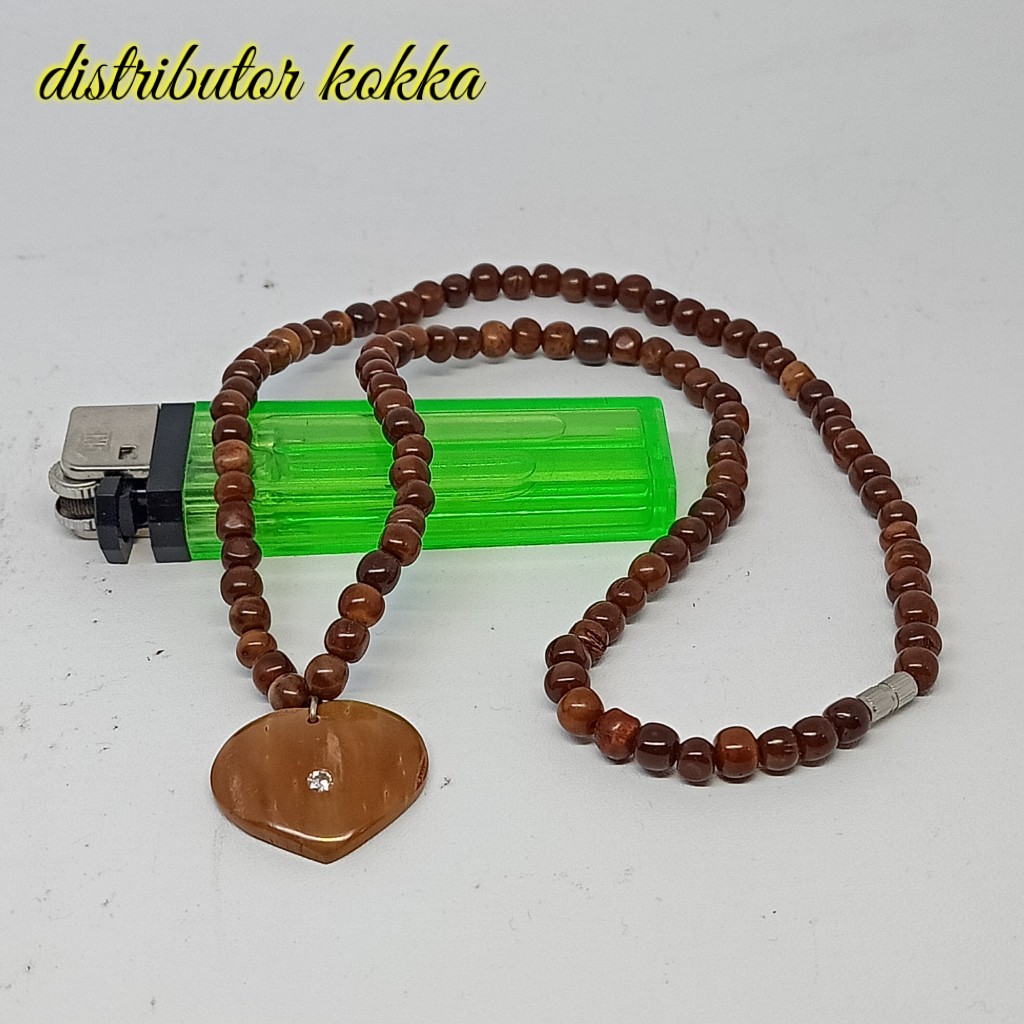 ( SUPER MURAH ) Kalung kokka kaukah love full coklat