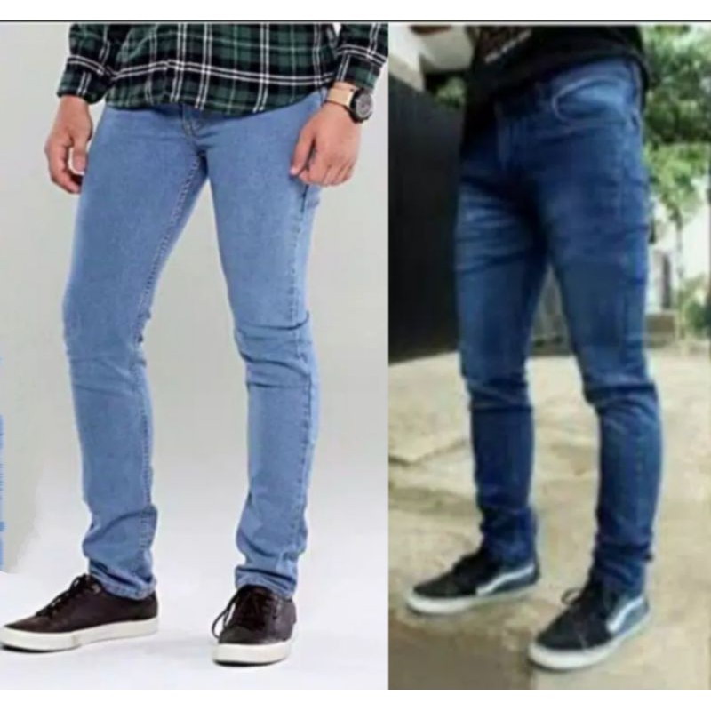 Celana panjang jeans pria /celana pria model pensil bahan melar