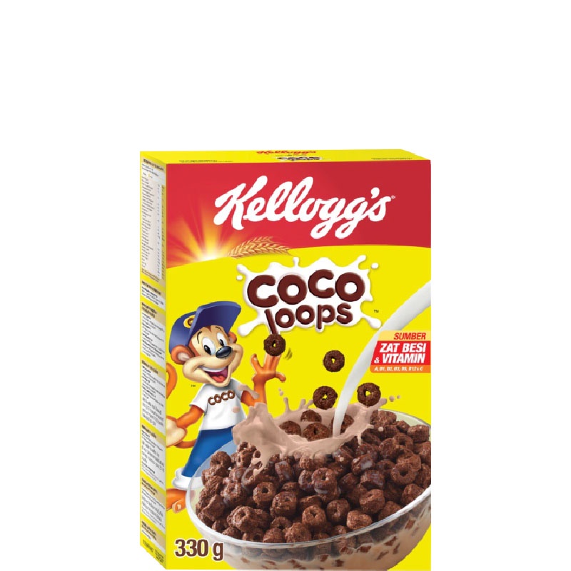 Kelloggs Coco Loops Sereal Cokelat 330 gr