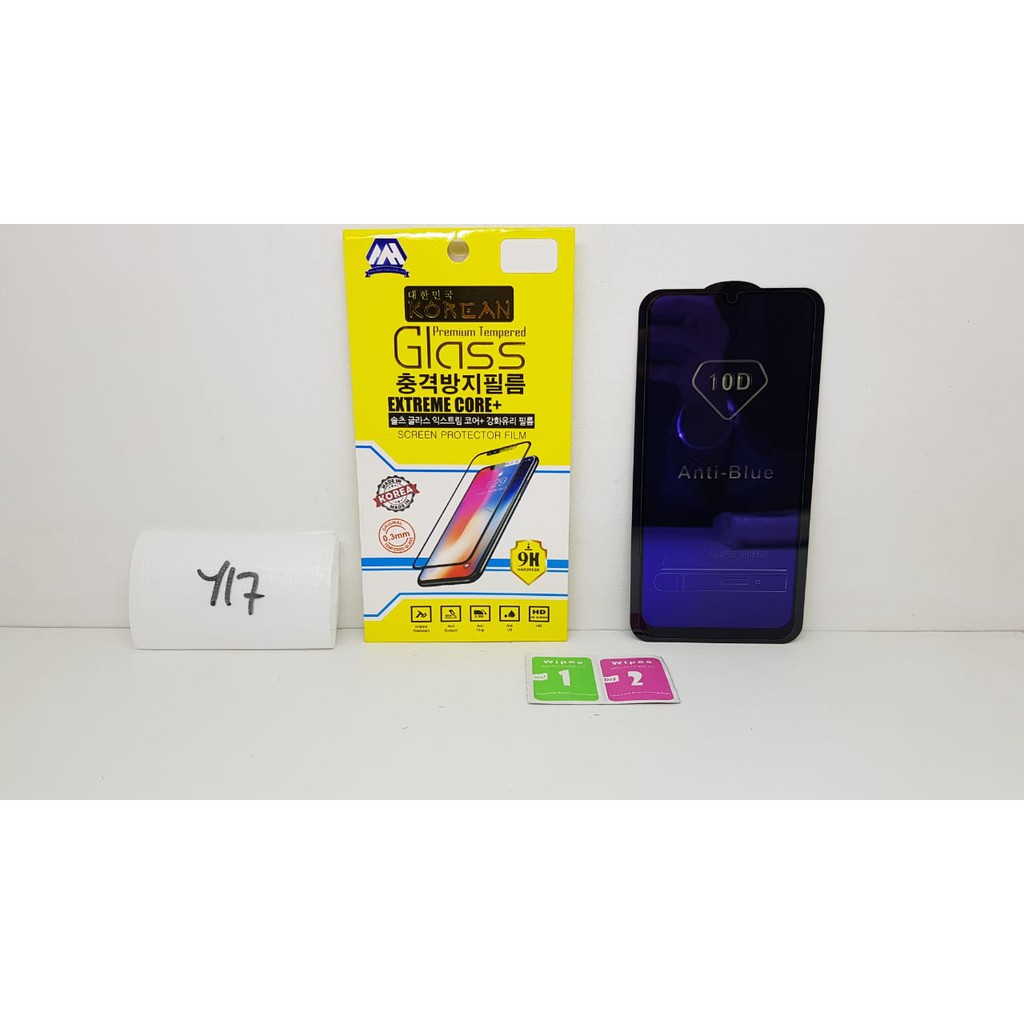 KOREAN Anti Blue Ray 10D Tempered Glass Vivo Y17 6.35 inchi FULL SCREEN VIVO Y3 FULL GLUE