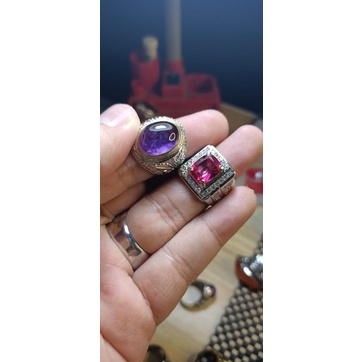 Natural Amethys dan Red Topaz