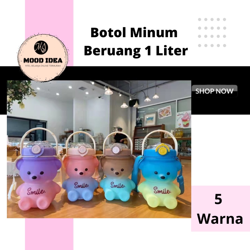 (MI) Botol Air Minum Lucu Beruang 1 Liter