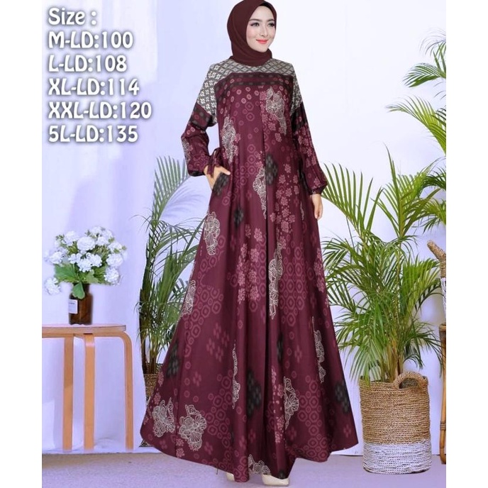 Gamis Motif/ Maxmara Lux/ Terbaru/ Kekinian 2021/ Gamis/ Lebaran/ 16