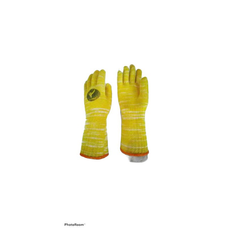 SARUNG TANGAN ANTI BACOK dan SAYAT atau KEVLAR 12 INCH KUNING