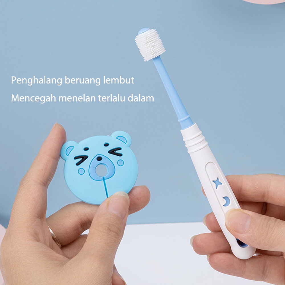 Mamibayi Baby toothbrush antibakteri nano sikat gigi anak bisa rotasi 360°