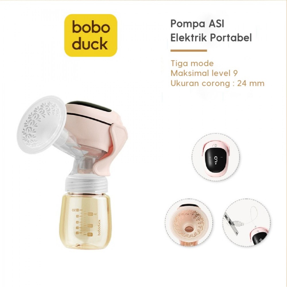 Boboduck Electric Breast Pump Wireless Portable Pompa ASI - 9 Level