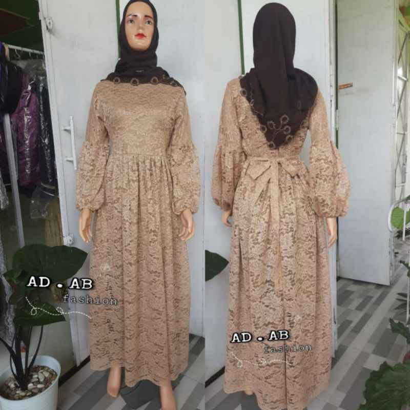 GAMIS BRUKAT MURAH TANGAN BALON