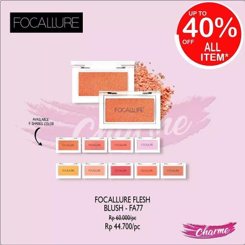 (READY &amp; ORI!) Focallure Sugar Fresh Blush Flesh Pressed Powder FA77 FA 77 waterproof terbaru viral single