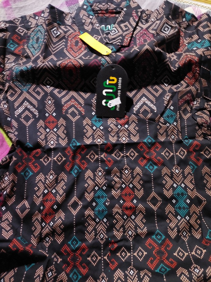 Bswart Batik Hrb026 Kenongo Hem Pendek Padi Pekalongan M L Xl Batik Pria Murah Modern Grosir Batik