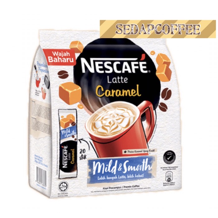 

Nescafe Latte Caramel Premix Coffee 20s x 25g - Kopi Malaysia