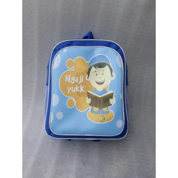 ( R Y N )tas ransel anak anak ngaji yuk/ tas ransel cewek cowok