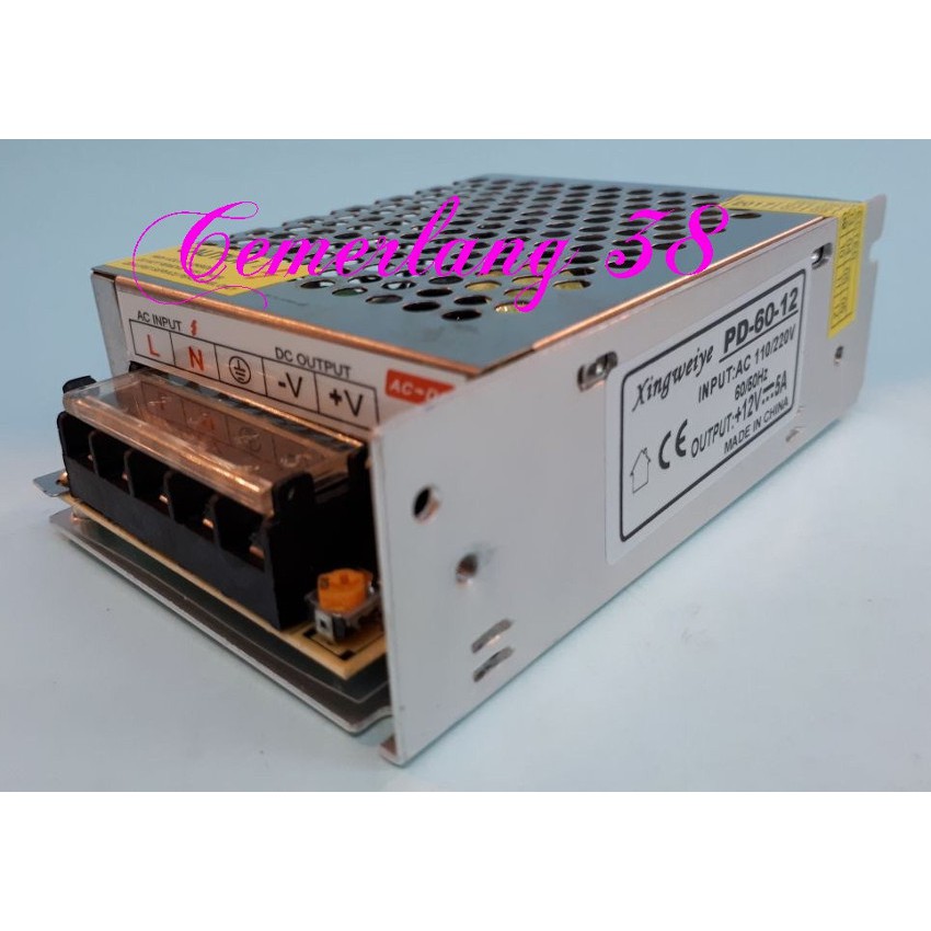 Switching Power Supply 12V 5A BODY KECIL