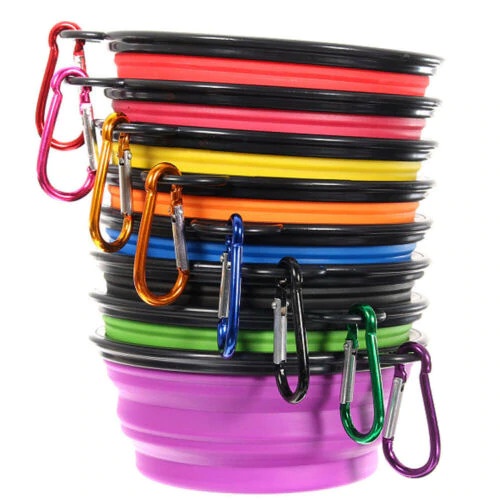 Mangkok Makanan Anjing Kucing Lipat Bowl Foldable Collapsible - ST366