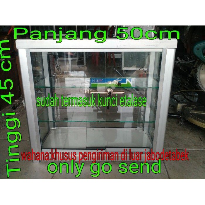 READY STOCK - ETALASE KACA ALUMINIUM/ ETALASE ROKOK SERBAGUNA