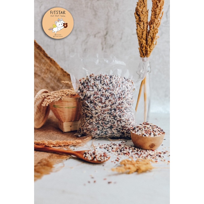 

organic mixrice (campuran beras merah, hitam, dan coklat) kemasan 1 kg