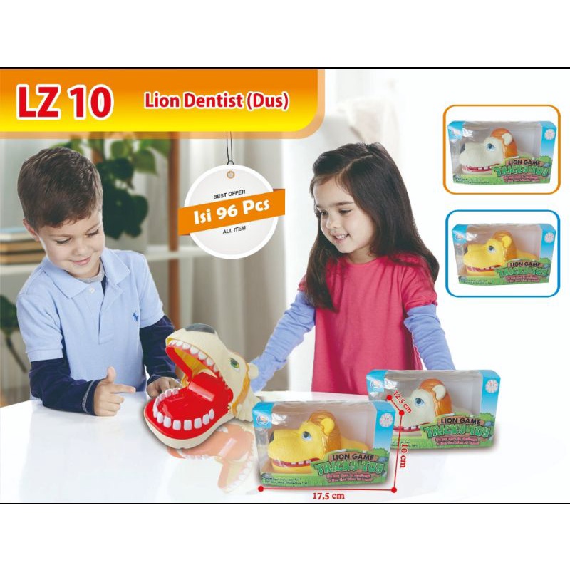 LZ 10 LION DENTIST ( DUS ) / LION bite the land / mainan SINGA prank / mainan singa gigit / mainan iseng