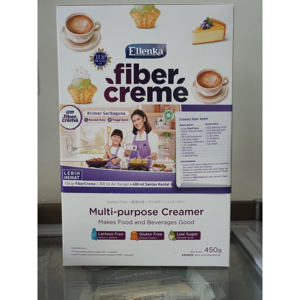 

FIBER CREME 450 GR /FIBER CREAM 450 GR /KRIMER FIBER CREME ELLENKA 450 GR /MULTI PURPOSE CREAMER