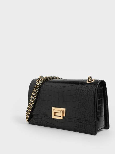 CK Textured Chain Handle Bag