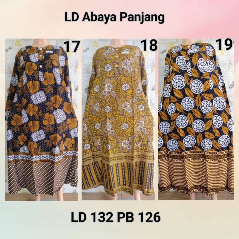 Daster Ibu ABY Lengan Panjang HAP Jumbo LD 140 Adem Busui Friendly Coklat