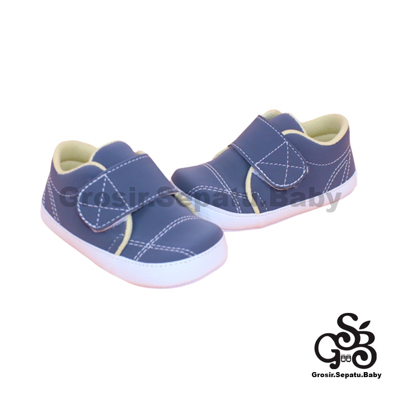 Prewalker - Sepatu Bayi - Baby Shoes | 2-12 bulan | Simple Classy ABU casual polos ringan &amp; fleksibel