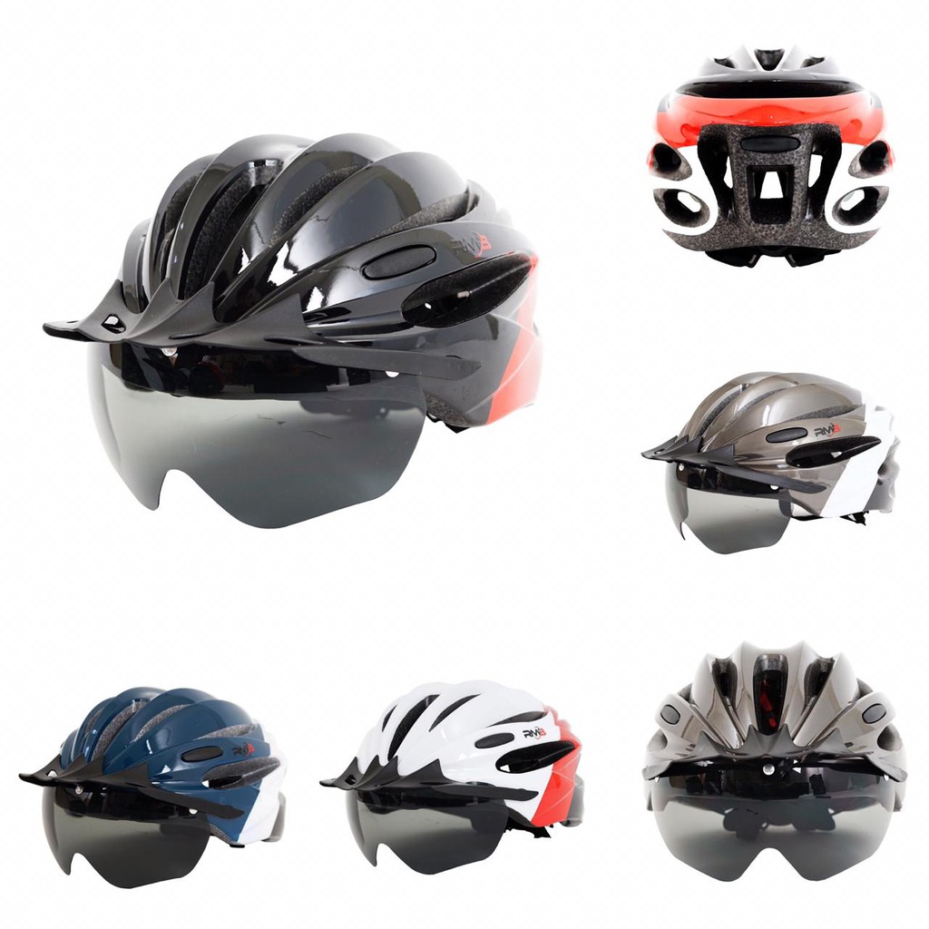 Helm Sepeda RMB WP-05 Visor Lensa Magnetik Sporty Helmet